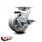 Service Caster 4 Inch V-Groove Semi Steel Cast Iron Swivel Caster with Roller Bearing and Brake SCC-20S420-VGR-TLB - alternate 3